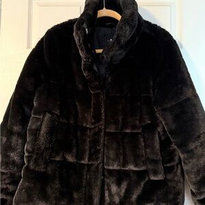 7 For All Mankind Plush Black Teddy Jacket